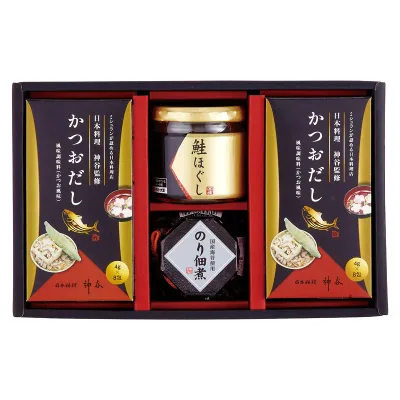 ギフト 海の恵詰合せ 日本料理店 神谷 家庭 ミシュラン 実用的 便利 生活必需品 人気 定番 家庭用 お返し 内祝い 贈答 ギフト 安心 消耗品 高級 高級感 上品 上質 おすすめ