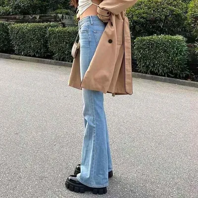 女性用 ハイウエスト ワイドレッグ デニムパンツ ストレッチ フレア 春夏 ロング丈 スリム効果 脚長見せ カジュアル 普段使い デニム素材 伸縮性