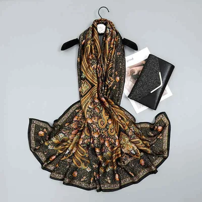 Women's Scarf, Spring/Summer, Thin, Windproof, Stylish, Bohemian Style, Waist Pattern, Silk Satin, Silk Style Shawl, Hood, Large, Lightweight, For Commuting, Outdoor, Casual Style, Asian Style, Multicolor, Portable, Lightweight, UV Protection, Sun Protection, Sun Protection, For Sensitive Skin, Graduated
