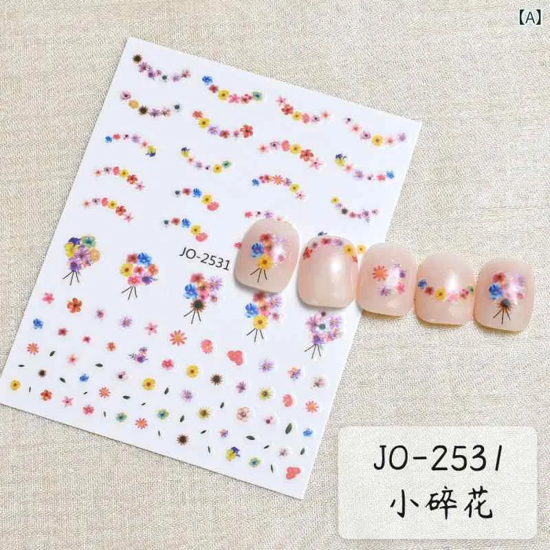 ネイルシール フラワー柄 春夏 かわいい シンプル 指甲 油画 小花 バックグラウンド接着 軽量 自然素材 ピンク系 アイボリー 花冠 野花 切り替え デザイン セルフネイル デコレーション アクセサリー 通勤用 普段使い 伸縮性 吸湿速乾