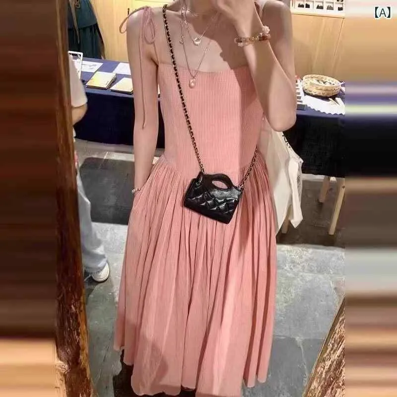ワンピース レディース 夏 ピンク キャミソール ロングドレス リゾート かわいい 小柄対応 ユニークスタイル 軽量 涼しい 女性用 ドレス トップス スカート ビーチウェア 普段使い フェミニン ソフト素材