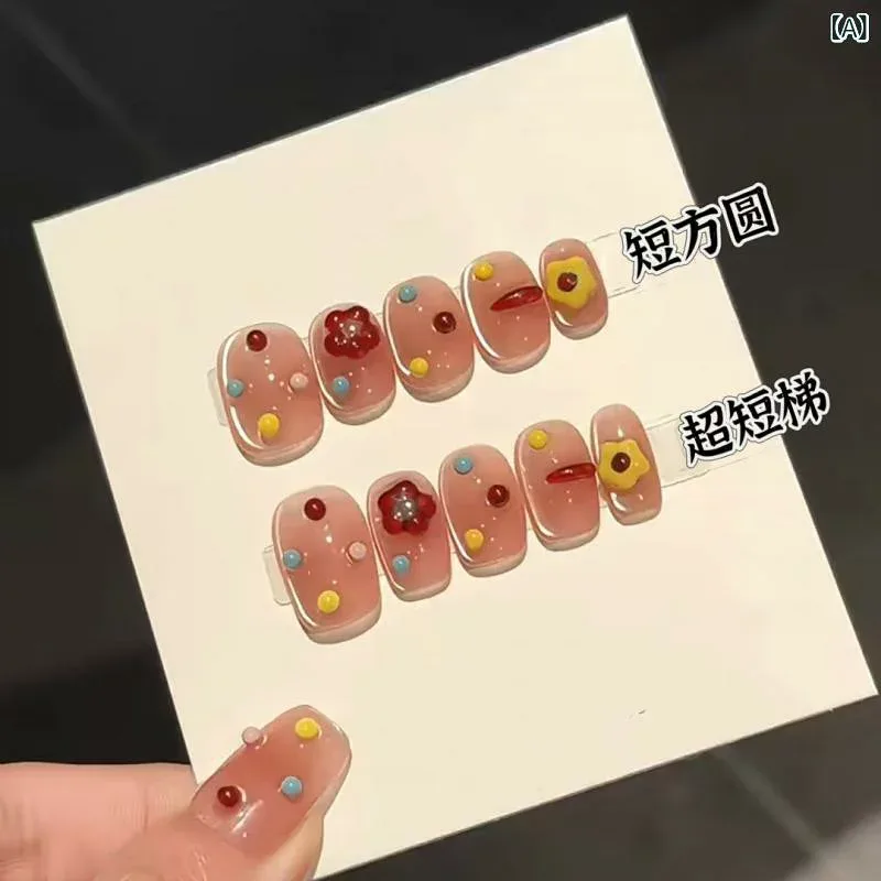 ネイル ステッカー かわいい 多巴胺 カラフル カラーリング 花柄 貼り付け 簡単 セルフネイル 指先 装飾 ビビッドカラー ホワイト映え アクセサリー 女性用 普段使い 軽量 柔らかい 素材
