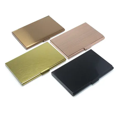 名刺入れ ステンレス 電気メッキ加工 ビジネスカードケース 多色展開 メンズ レディース コンパクト 軽量 耐久性 通勤用 普段使い ブラック シルバー ゴールド
