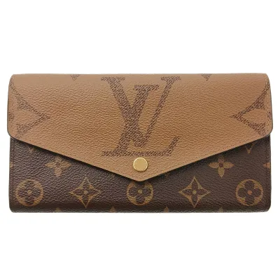 LOUIS VUITTON ルイ・ヴィトン ポルトフォイユ サラ 長財布 M80726 モノグラムリバース ブラウン レディース【中古】