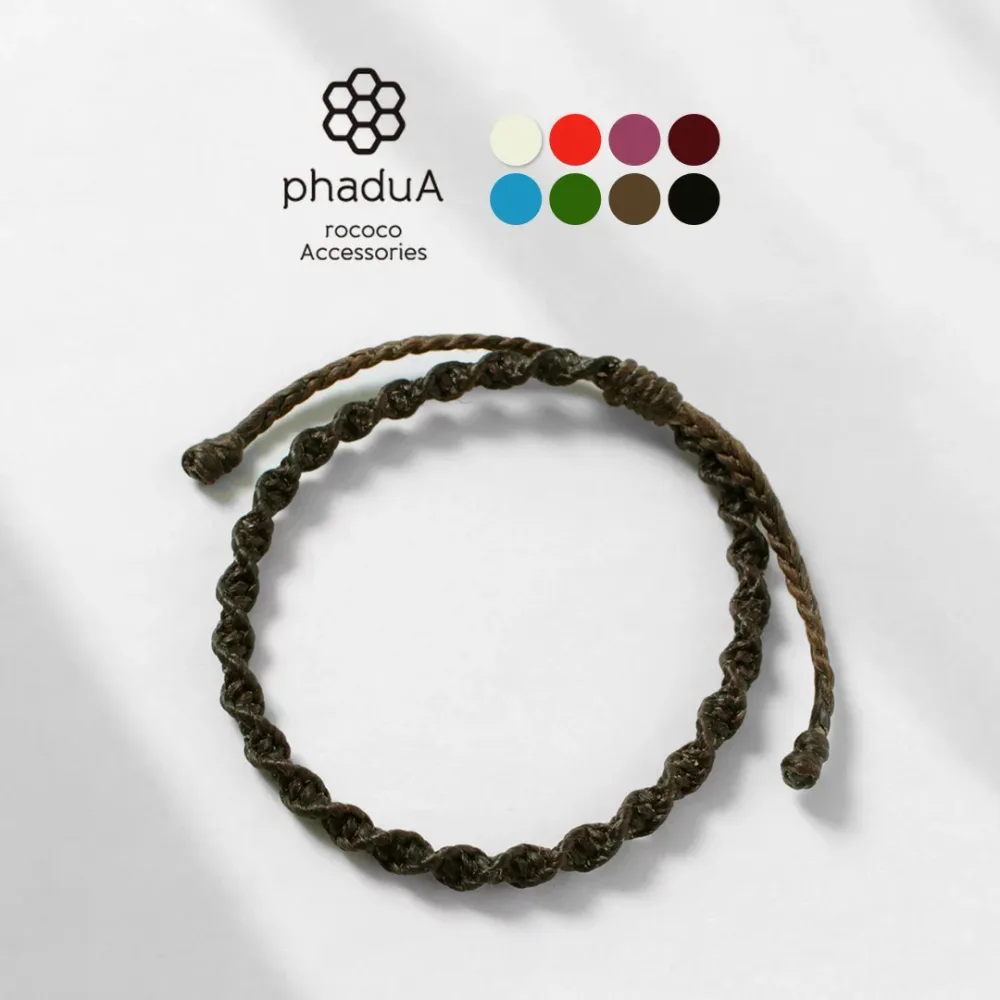 【10%OFFクーポン対象】phaduA(パ・ドゥア) アンクレット ワックスコード / つけっぱなし ペア メンズ レディース ミサンガ