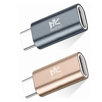 RoiCiel Lightning から Type-C 変換アダプター アルミ合金製 変換コネクター ライトニング to USB-C 変換アダプタ iPhone 充電ケーブル 急速充電 データ転送 PD18W対応 USB Type-C 変換 Apple コネクター ライトニングケーブル 変換 iPhone iPad Android スマホ タブレット
