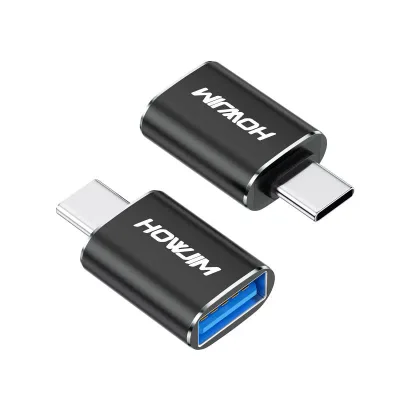 HOWJIM USB Type-C 変換アダプタ 2個セット 10Gbps 高速データ転送 急速充電 USB 3.2 メス to Type-C オス