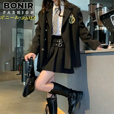 卒業式 スーツ 女の子 ブレザー 入学式 入学祝い 4点セット ブラック プリーツスカート 中学生 高校生 中高生 女子高生 制服 JK 大きい