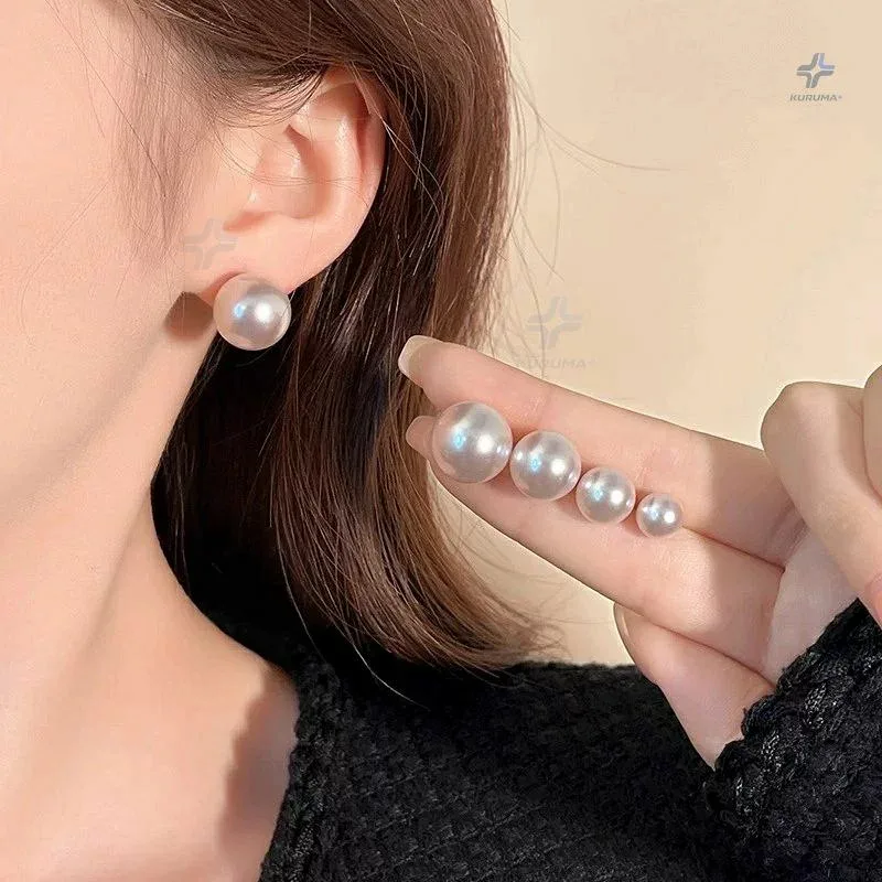 パール ピアス イヤリング 施華洛世奇 ローズカラー 8mm 10mm 12mm 14mm サイズ選べる フォーマル 結婚式 冠婚葬祭 お呼ばれ デイリー
