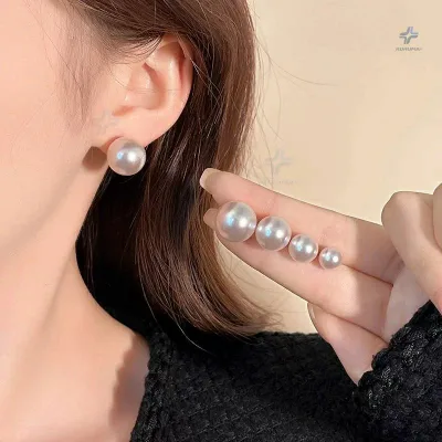 パール ピアス イヤリング 施華洛世奇 ローズカラー 8mm 10mm 12mm 14mm サイズ選べる フォーマル 結婚式 冠婚葬祭 お呼ばれ デイリー