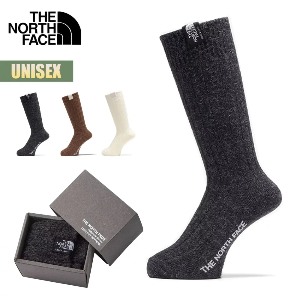 ノースフェイス 靴下 ソックス THE NORTH FACE ナチュラリー アルパカ クルー Naturally Alpaca Crew ユニセックス 暖かい ボックス付 箱 ケース プレゼント ギフト グレー ブラウン ホワイト くつ下 シンプル NN82416 2024 秋冬 FW 正規品
