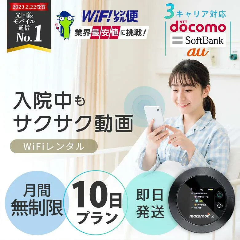 ポケットwifi レンタル wifi レンタル 無制限 入院 10日 【最安値に挑戦】 即日発送 レンタルwifi レンタルWi-Fi Wi-Fiレンタル docomo au ソフトバンク wi-fi ワイファイ 国内 WiFi Wi-Fi ポケットWi-Fi ポケットワイファイ モバイルWiFi 完全無制限 ホームルーター 10日