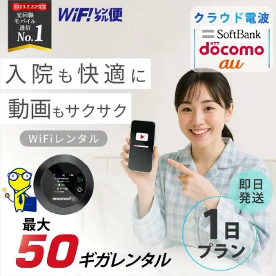 WiFi レンタル 1日 即日発送 レンタルwifi レンタルWi-Fi レンタルワイファイ wifiレンタル Wi-Fiレンタル ワイファイレンタル wi-fi ワイファイ 国内 ポケットwifi ポケットWi-Fi ポケットワイファイ 入院 旅行 一時帰国 sim モバイルWiFi 1日 e5383 ソフトバンク 50GB 空港