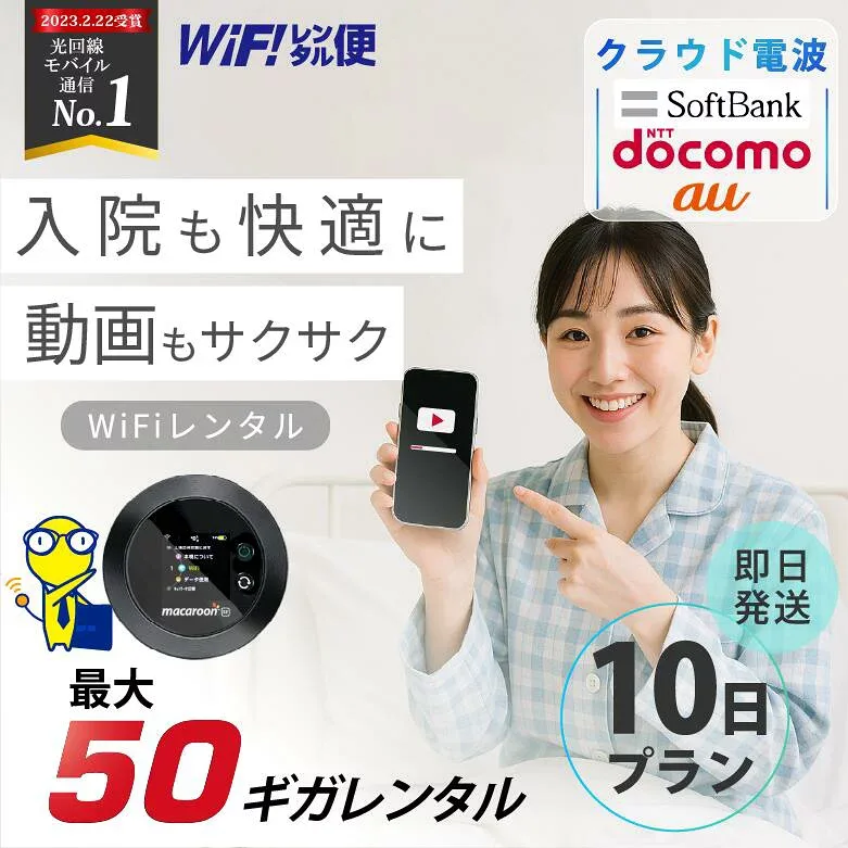 WiFi レンタル 10日 入院 即日発送 レンタルwifi レンタルWi-Fi レンタルワイファイ wifiレンタル Wi-Fiレンタル ワイファイレンタル wi-fi ワイファイ 国内 ポケットwifi ポケットWi-Fi ポケットワイファイ 旅行 一時帰国 sim モバイルWiFi 10日 e5383 ソフトバンク 50GB