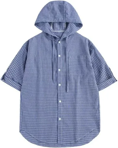 デイパレ 夏服 シャツジャケット メンズ 半袖 チェック柄 冷感 通気性 トップス 胸ポケット ワイシャツ カジュアル シンプル オシャレ 薄手 柔らかい 快適 大きいサイズ 韓国風 通気 普段着
