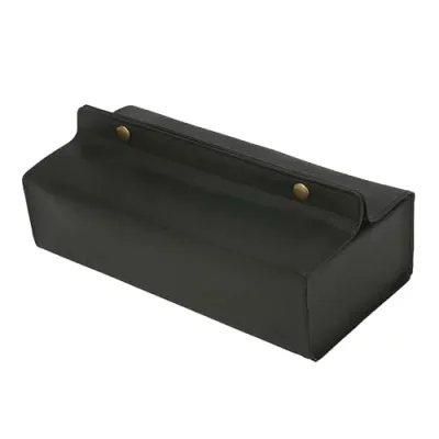 ヘミングス ティシューケースカバー tente STUDY 約12.5×25.5×6.2cm ブラック 3015504