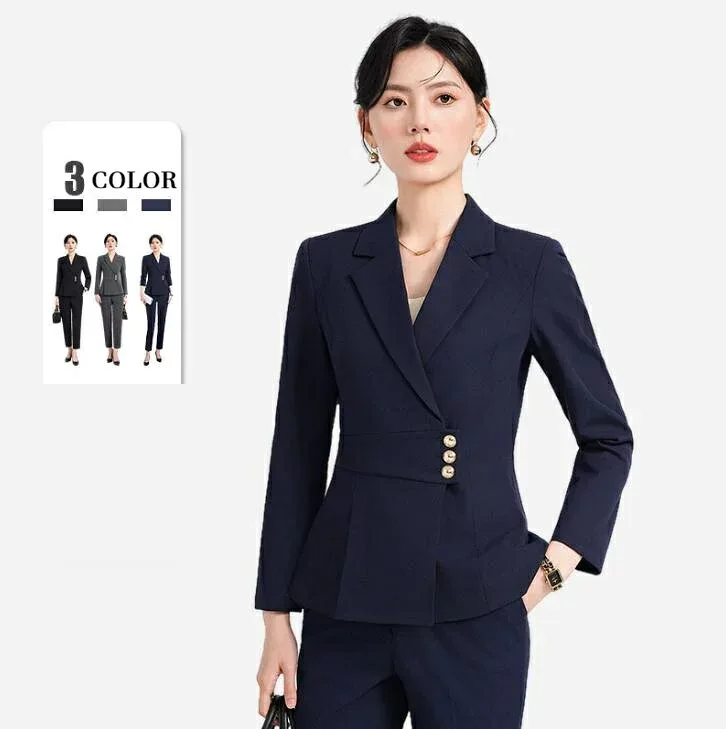 スーツ レディース 高級感 エレガント レディーススーツ 上下セット 事務服 レディース 卒業式 入学式 上下セット 2点セット OL 女性 春夏 パンツセット 通勤 面接入学式 通勤 OL 着痩せ 3色 セットアップ 上品 大人女子 お呼ばれ おしゃれ 春夏 【 送料無料】【スーツ】