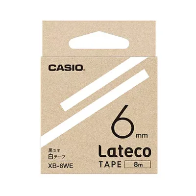 カシオ計算機 Lateco 詰め替え用テープ 6mm 白テープ 黒文字 ASNXB-6WE|パソコン オフィス用品 その他