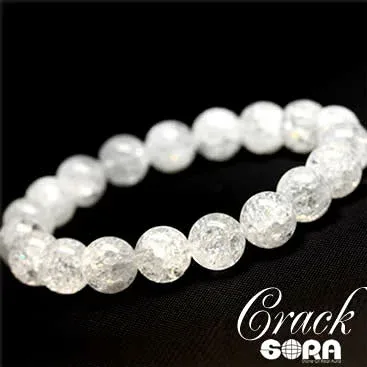 パワーストーン ブレスレット 水晶 天然石 開運祈願(AAAクラック水晶 10mm)