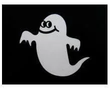 【ハロウィン】ボディペイント/タトゥー用ステンシル 単品【ゴースト】【ネコポス】