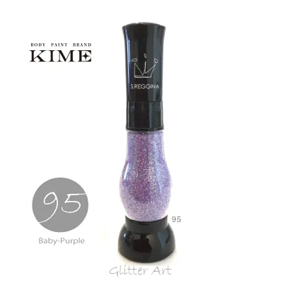 【KIME】ボディペイント| グリッターNo.95【Baby-パープル】15ml|グリッターアート||ボディジュエリー|推し活|オタ活|画材|ネイルアート|