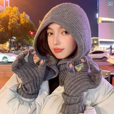 バラクラバ おしゃれ 帽子 女子 韓国製 バラクラバ 帽子 レディース 冬用 暖かい メンズ ネック ゲートル 耳あて ニット 帽 手袋