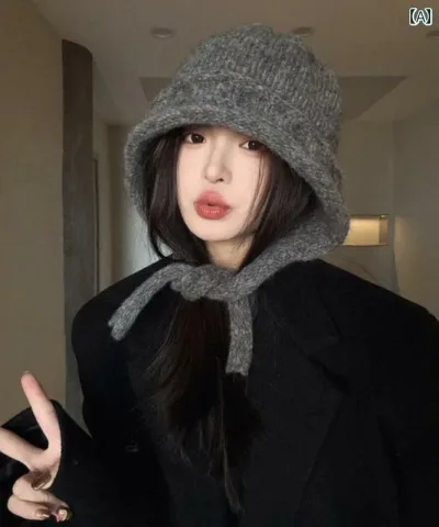 バラクラバ おしゃれ 帽子 女子 バラクラバ レディース 秋冬 暖かい ニット 帽 耳 当て 旅行 サイクリング 防寒 ウール 帽子 雷 鋒