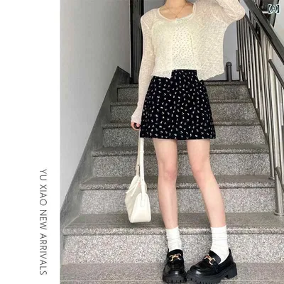 パンツドレス レディース 夏に 女性用 ブラック カジュアル 花柄 ショート スカート ハイウエスト 大きいサイズ スリム 太め mm 洋 ナシ型 ヒップ カバー aライン