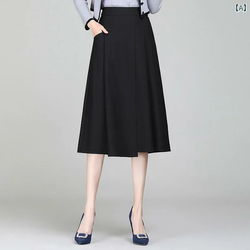 パンツドレス レディース Jiuzi 婦人服 黒 aライン スカート 女性 2025 春夏 マルベリー ドレープスカート