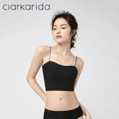 キャミソール レディース カップ付き バッククロス インナー ノンワイヤー 無縫製 薄手 接触冷感 トップス タンクトップ ベアトップ 揺れない パッド入り ストレッチ 伸縮性 フィット感 通気性 快適 吸湿速乾 インナーウェア ルームウェア 普段使い