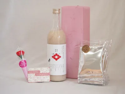 母の日 ギフトセット 甘酒セット 挽き立て珈琲(ドリップパック5パック)(米だけで作った体にやさしい甘酒 大分県最古の蔵元井上酒造 角の井 甘酒あまざけノンアルコール0%(大分県))母の日カード お母さんありがとうカーネイション