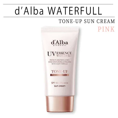 ダルバ ウォーターフル トーンアップ サンクリーム ピンク 日焼け止め 下地 d'Alba salonDRE【全品正規品/実店舗ストア】