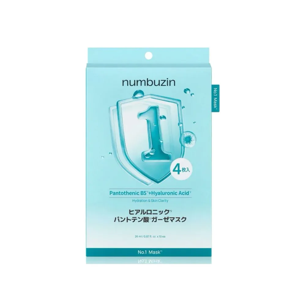 numbuzin No.1ヒアルロニックパンテノールガーゼマスク26ml 4枚