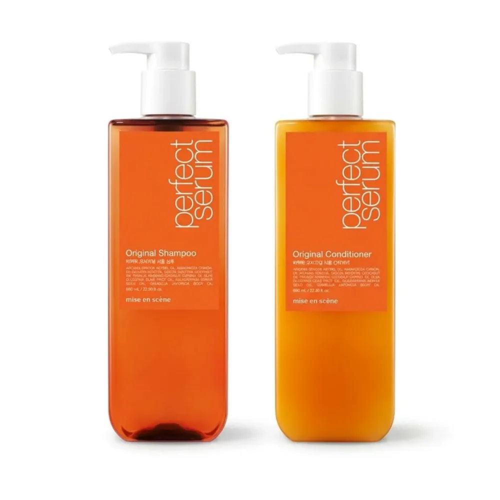 mise en scene Perfect Serum Original Shampoo Conditioner Set 680ml