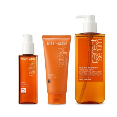 mise en scene Perfect Serum Original Shampoo 530ml + Serum Treatment 330ml + Original Serum 80ml Set