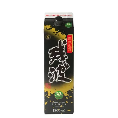 泡盛30度比嘉酒造 残波ブラック・パック1.8L