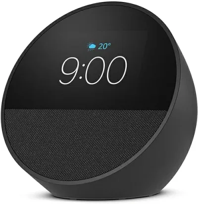 【新品】Echo Spot(2024年発売) - スマートアラームクロック with Alexa、鮮やかなサウンド | ブラック