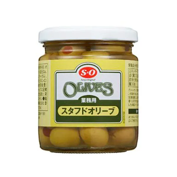 S=O スタフドオリーブ 330g 瓶詰 漬け物