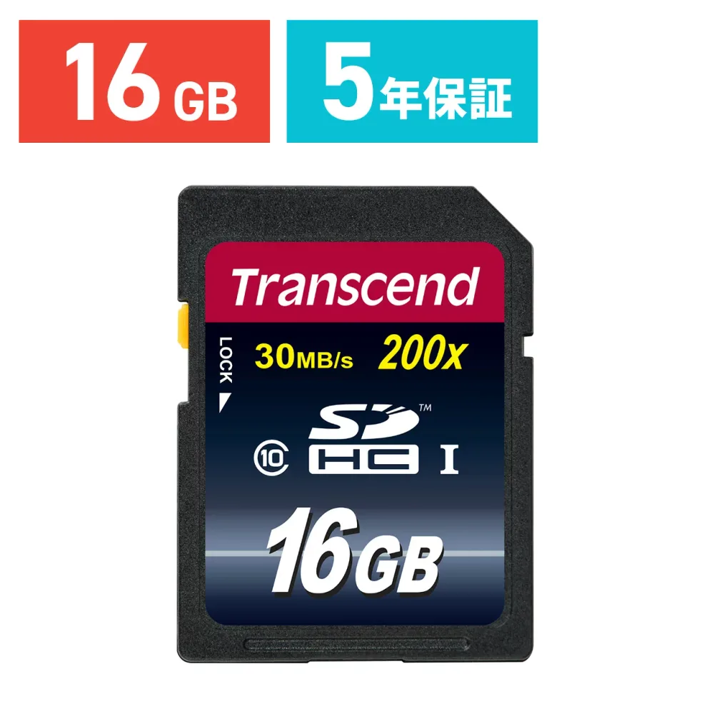 SD Card 16GB Class10 SDHC 5 Year Warranty Memory Card Class 10 Entrance Graduation Transcend