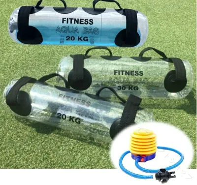 ォータートレーニングバッグ ウォーターバッグ 専用フットポンプ付き アクアバッグ 器具 5kg 10kg 15kg 20kg 25kg 30kg 35kg 筋トレ器具 ウォーターダンベル 水 ウォーターバック体幹トレーニン