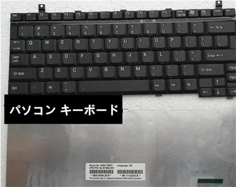 パソコン キーボード 英語 Portege M500 2010 M3500 3505 SS2000 対応 TOSHIBA ノートとの互換性あり ノート修理交換用英語キーボード