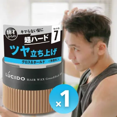 ルシード ヘアワックス グロス&ホールド メンズ 無香料 80g