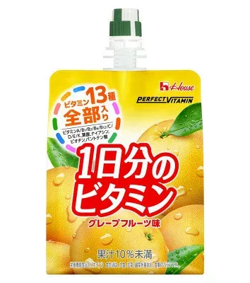 【合算3150円で送料無料】ハウスウェルネス PERFECT VITAMIN パーフェクトビタミン 1日分のビタミンゼリー グレープフルーツ味 180g