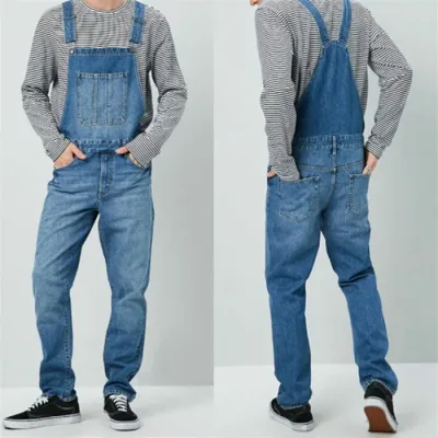 デッキパンツ デニムサロペット メンズ レディース サロペット デニム ジーンズ 作業着 オーバーオール ゆったり ロングパンツ カジュアル デニムパンツ 農業 作業服 作業着