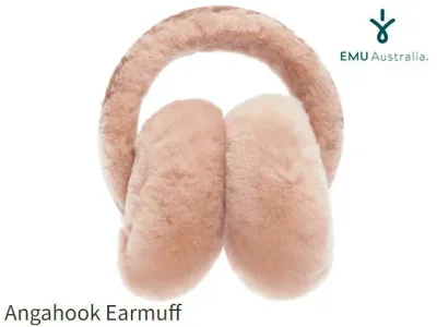 国内正規品 emu australia シープスキン イヤーマフ CAMEL キャメル Angahook Earmuffs Sheepskin Ear Warmers w9403 エミューオーストラリア 耳あて 耳カバー ファー
