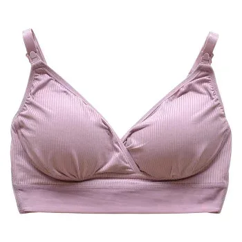 マタニティ 授乳ブラ アビックス マミールナ 秋冬 ワークウェア 防寒着 作業服 授乳 ブラジャー ノンワイヤー シンプル 授乳機能 ダブルオープン パワーネット 通気性 モールドカップ ピンク LG 320709
