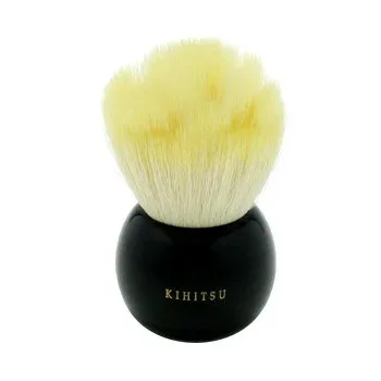 日本製 喜筆(kiHiTsu) ミニばらパウダーブラシ 山羊毛 フェイスパウダー 全長7cm イエロー miNiBArA-y