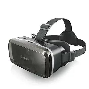 【中古】エレコム VRゴーグル VRグラス 目幅・ピント調節可能 メガネ対応 ブラック VRG-M01BK