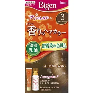 【A】 ビゲン 香りのヘアカラー 濃密乳液 密着染め色持ち タイプ3 明るいライトブラウン