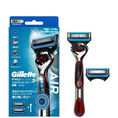 【y】 P&G ジレット プログライド エアー 電動タイプ カミソリ 本体+替刃2個付 (1セット) カミソリホルダー